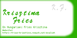 krisztina fries business card